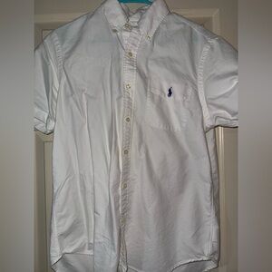 Ralph Lauren White Casual Button Down Shirt